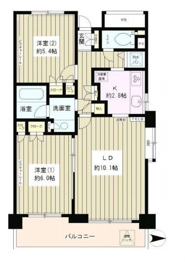 ラフィーネ阿佐谷 1004 間取り図