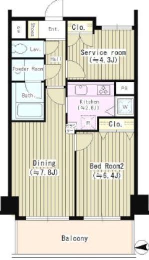 ベルジュ弥生町 402 間取り図