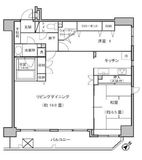 スカール築地 5階 間取り図