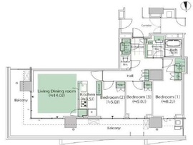 HARUMI FLAG PARK VILLAGE T棟 (晴海フラッグ パークヴィレッジ T棟) 35階 間取り図
