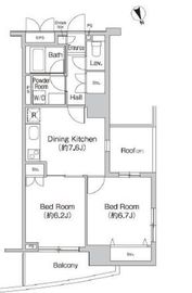 プライムアーバン町屋サウスコート 708 間取り図