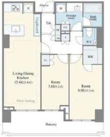 プラウドタワー芝浦 16階 間取り図