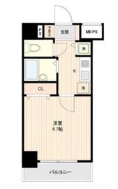 メインステージ日本橋人形町 6階 間取り図