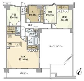 ローレルコート鷺沼 8階 間取り図