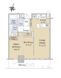 パークタワー西新宿 21F7 間取り図