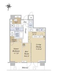 パークタワー西新宿 35階 間取り図