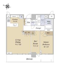 パークタワー西新宿 35階 間取り図