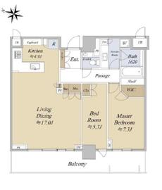 パークタワー西新宿 38階 間取り図