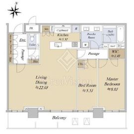 パークタワー西新宿 38階 間取り図