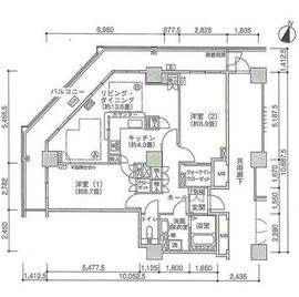 ジェイタワー西大井 6階 間取り図