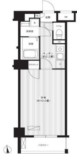 孔雀坂レジデンス 104 間取り図