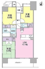 グランカーサ新小岩 1101 間取り図