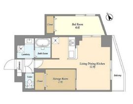 アルファコート曳舟2 701 間取り図