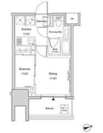 ザ・パークハビオ北千住 607 間取り図