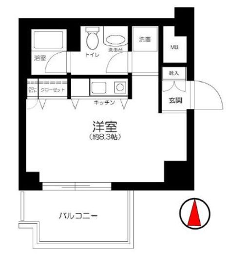 藤和シティコープ新丸子 8階 間取り図
