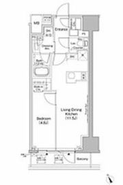 ザ・パークハビオ日本橋茅場町 408 間取り図