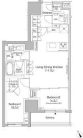 ザ・パークハビオ日本橋茅場町 209 間取り図
