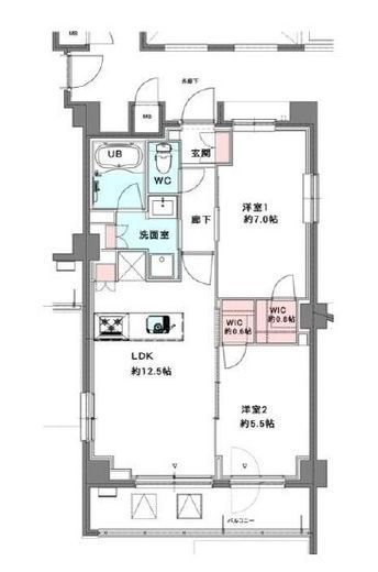 スプリングスクエア永福 206 間取り図