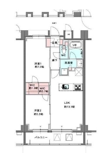 スプリングスクエア永福 202 間取り図