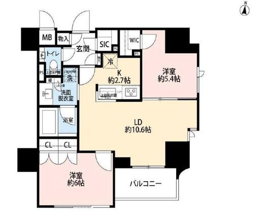 ジオ西新宿ツインレジデンス 7階 間取り図