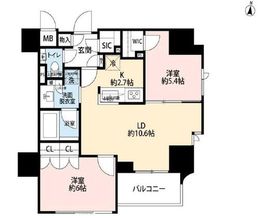 ジオ西新宿ツインレジデンス 7階 間取り図
