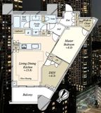 パークタワー勝どきミッド/サウス 33階 間取り図