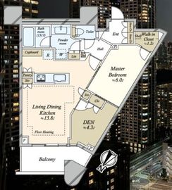 パークタワー勝どきミッド/サウス 33階 間取り図