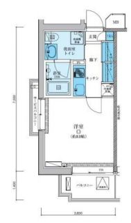 リヴシティ駒沢大学 5階 間取り図