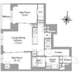 プラネソシエプラス旗の台 302 間取り図