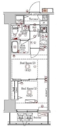 ラフィスタ川崎Ⅵ 603 間取り図