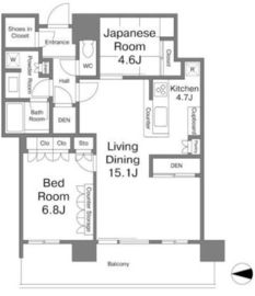 パークシティ武蔵小杉ミッドスカイタワー 43階 間取り図
