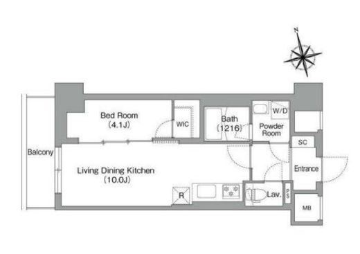 コンフォリア・リヴ南砂町EAST 304 間取り図