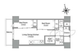 コンフォリア・リヴ南砂町EAST 1105 間取り図