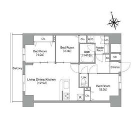 コンフォリア・リヴ南砂町EAST 910 間取り図