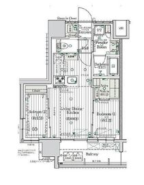 デュオヴェール赤羽 2階 間取り図
