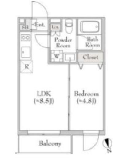 テラブリック南大井 402 間取り図