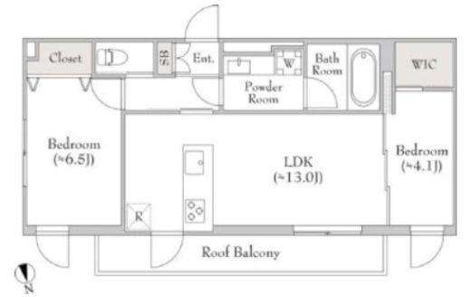 テラブリック南大井 701 間取り図