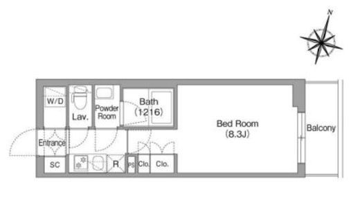 コンフォリア・リヴ南六郷 308 間取り図