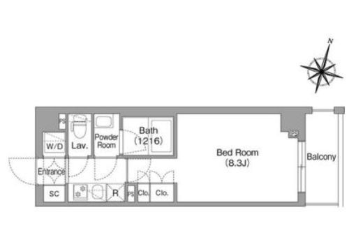 コンフォリア・リヴ南六郷 312 間取り図