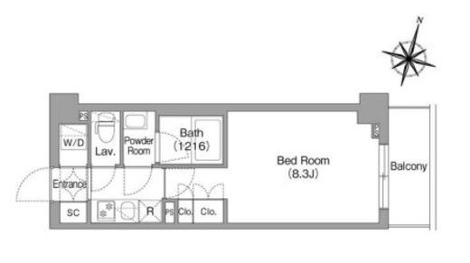 コンフォリア・リヴ南六郷 207 間取り図