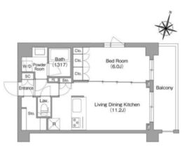 コンフォリア・リヴ南六郷 313 間取り図