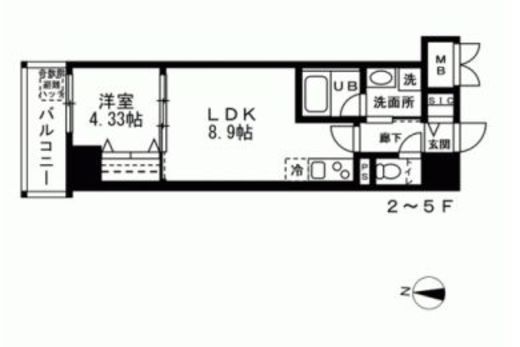 LA BELJOUR錦糸町 (ラベルジュー錦糸町) 606 間取り図