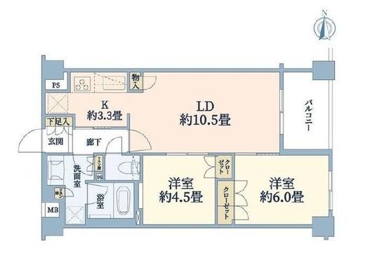 クレアホームズ新宿百人町 4階 間取り図