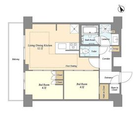 オアーゼ日暮里レジデンス 1003 間取り図