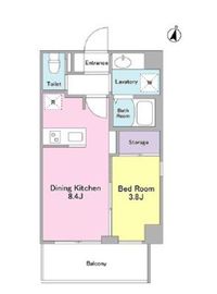 グラース洗足池 201 間取り図