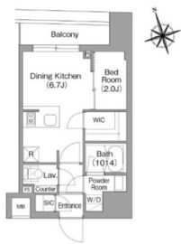 コンフォリア・リヴ八丁堀 404 間取り図