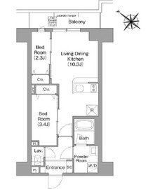 コンフォリア・リヴ豊洲キャナル 710 間取り図
