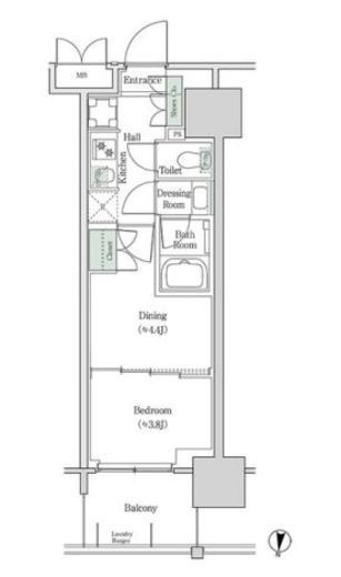 ブルックサイドレジデンス木場 335 間取り図