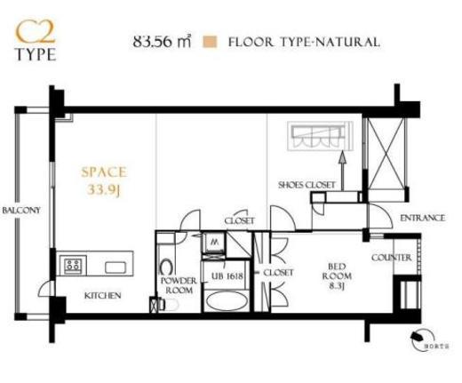 レジディア北新宿 205 間取り図