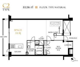 レジディア北新宿 205 間取り図